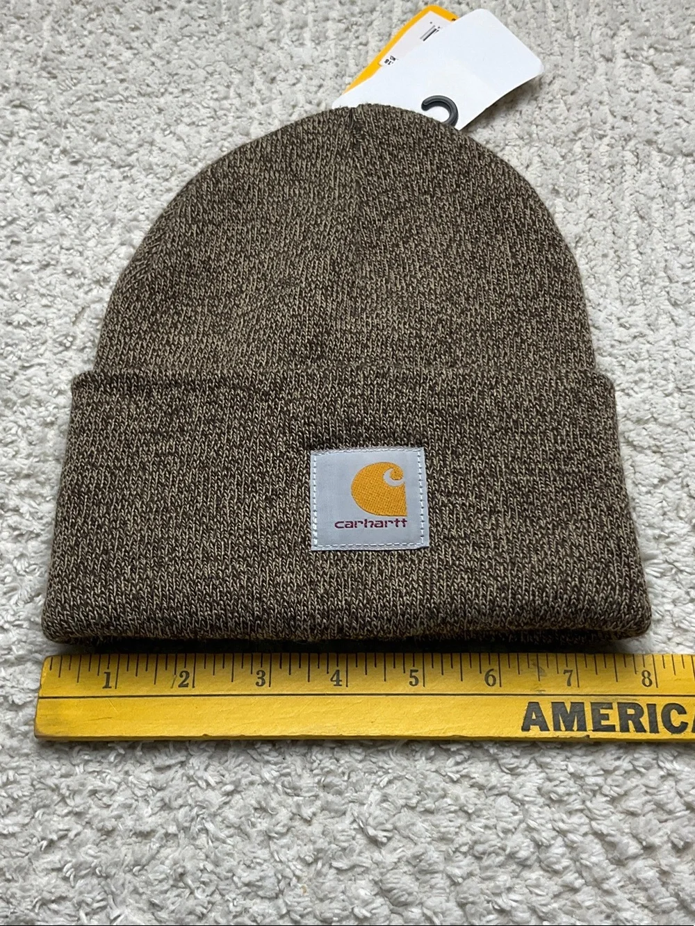 Carhartt Knit Cuffed Beanie A18 Watch Hat - Dark Brown Heather